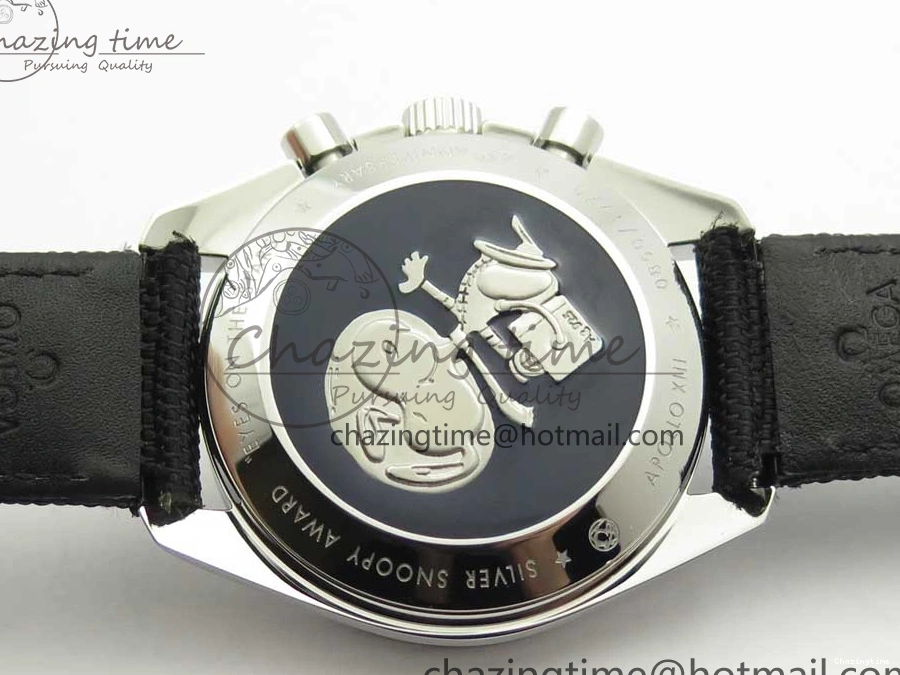 0723 Speedmaster SS Snoopy OMF Best Edition White Dial on Nylon Strap Manual Winding Chrono Movement WellDesigned 7990